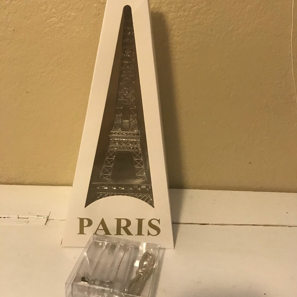 Brand new Eiffel Tower with lights